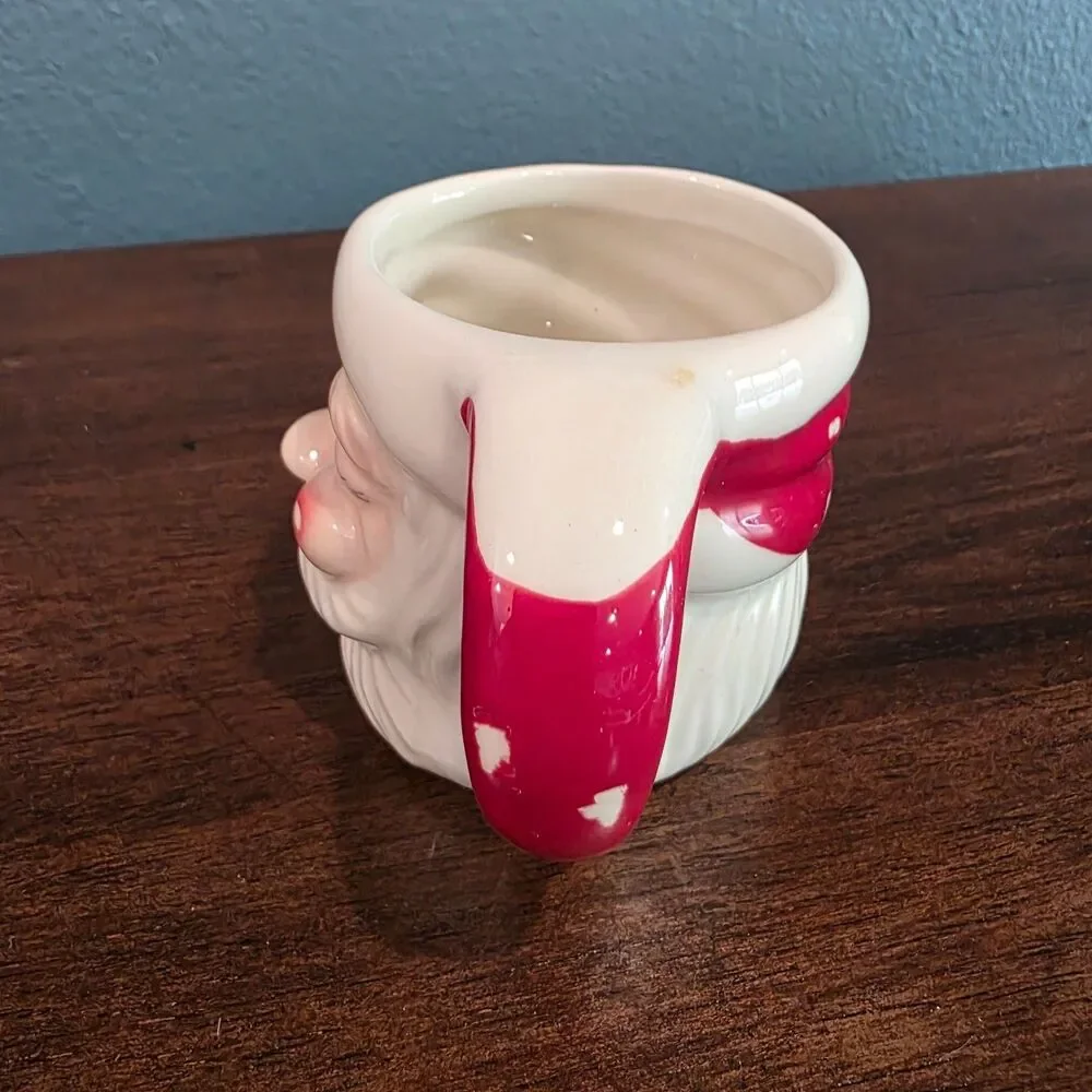 1950s Style Vintage SANTA Red cheeks Pottery Barn Ceramic Mug 2011 Christmas